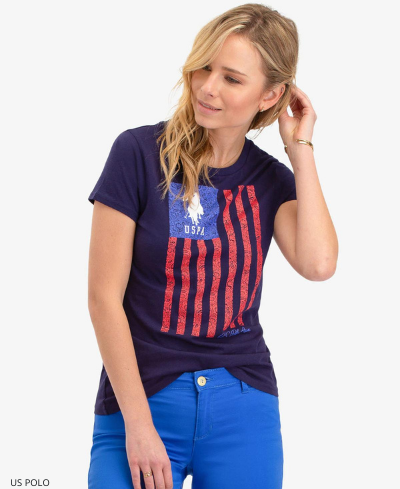 Vertical Flag Graphic T-Shirt