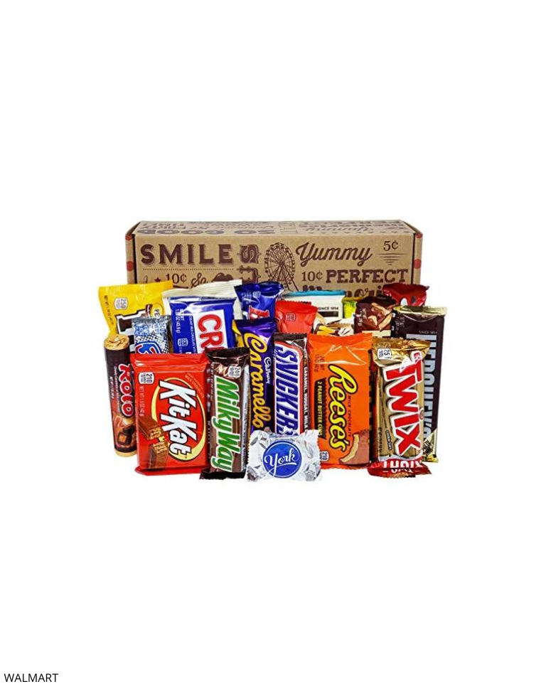 Vintage Candy Co. Chocolate Candy Bar Snack Gift Basket