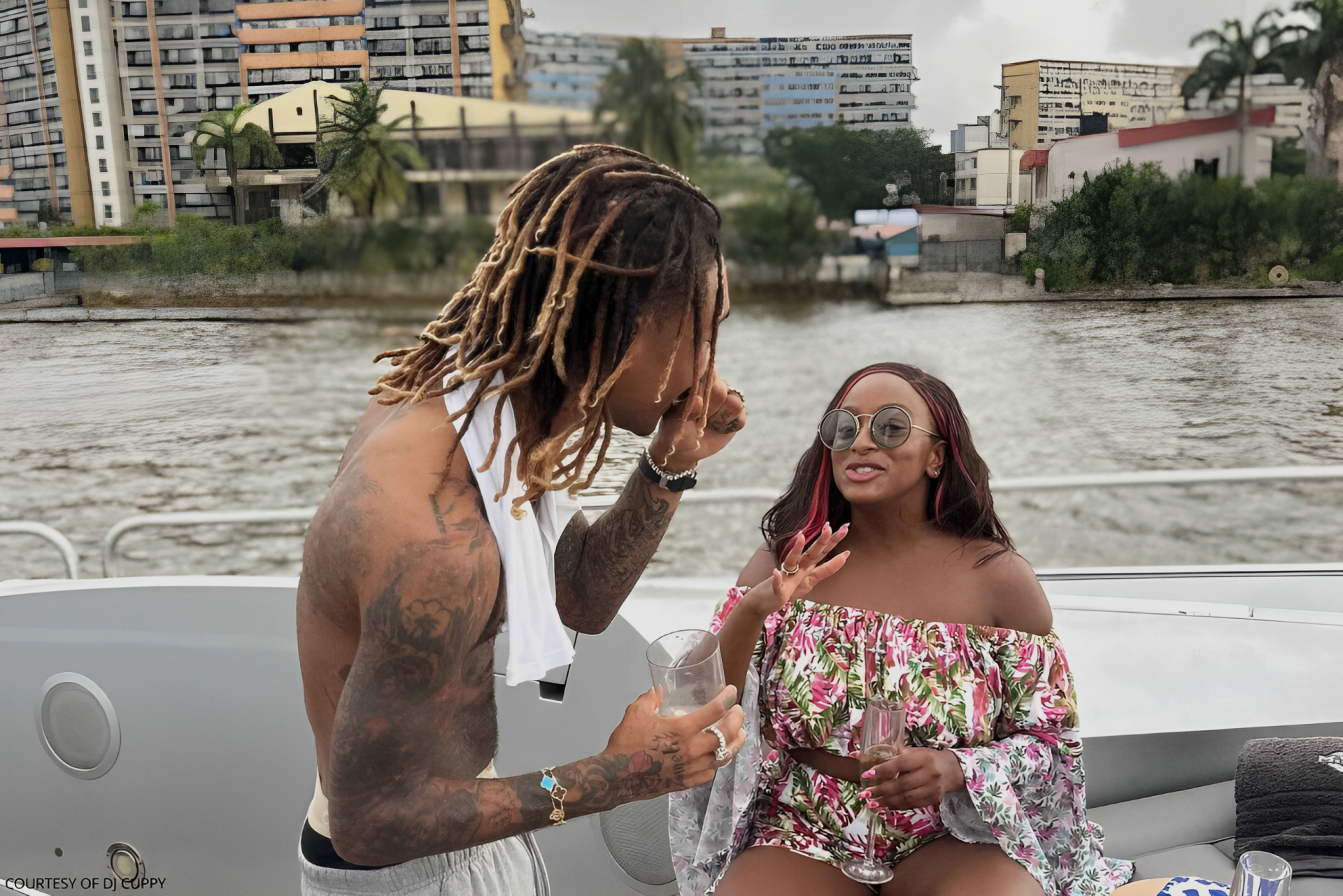 Cuppy And Swae Lee Having A Good Time In Lagos