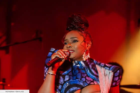 Yemi Alade Is Giving Us African Baddie As She Confidently Rocks A Short Ankara Beaded Jumpsuit