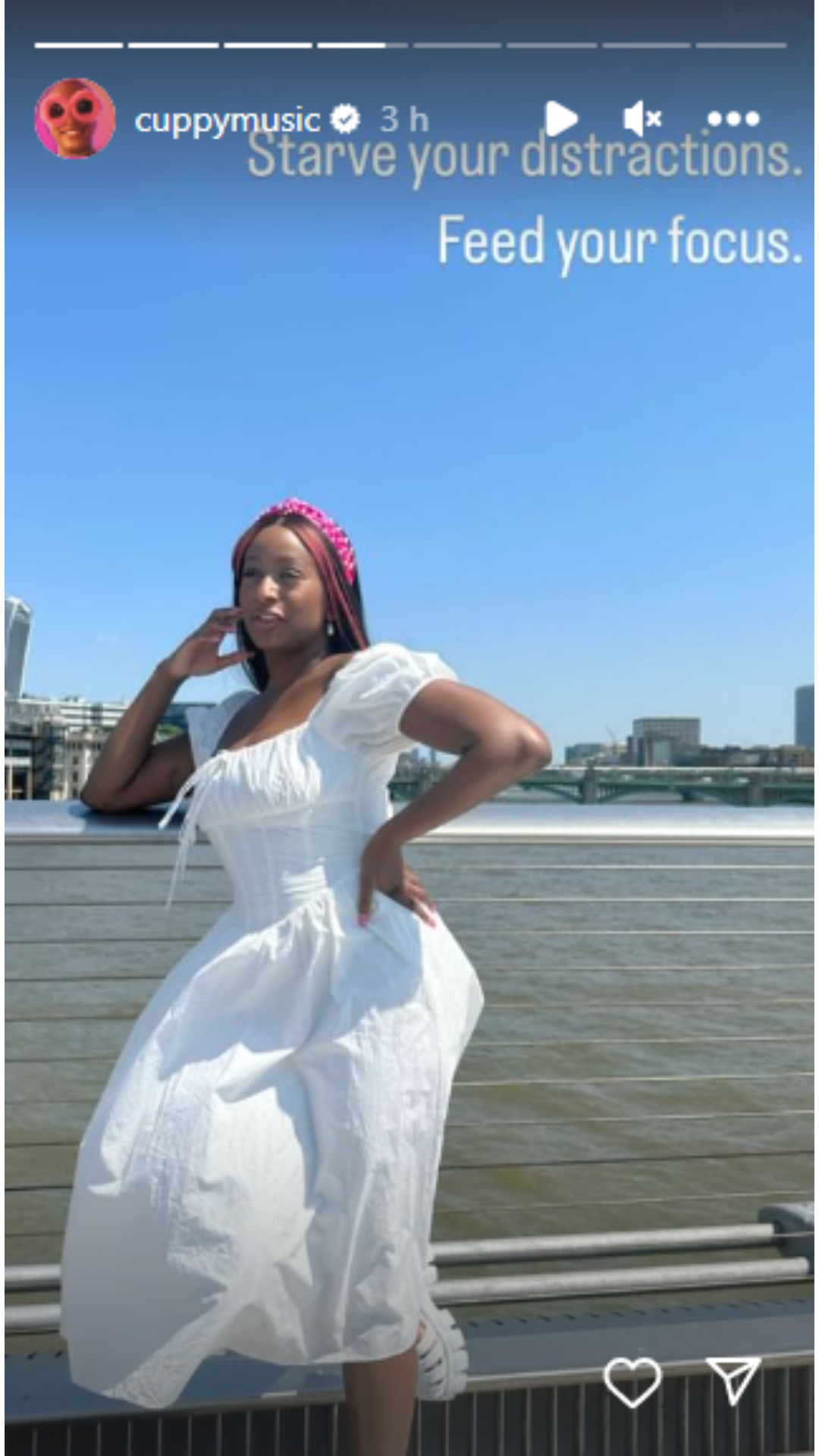 Cuppy in White Midi Dress