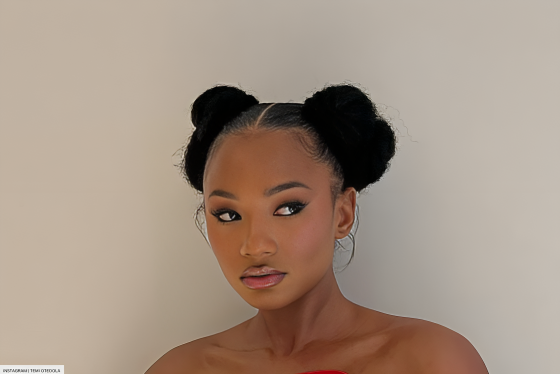 Temi Otedola’s black dress