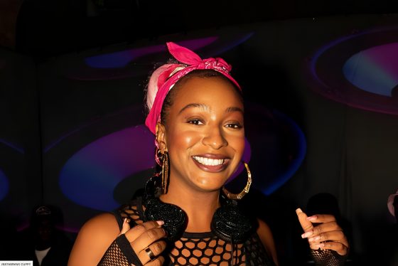 Cuppy goes all out in sexy mesh top