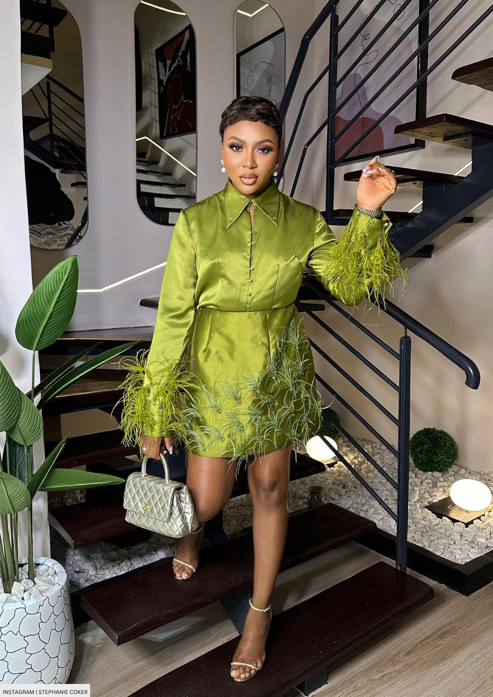 Stephanie Coker’s silk dress