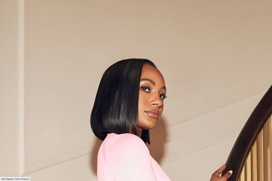 Temi Otedola Shimmers In A Pink Dress