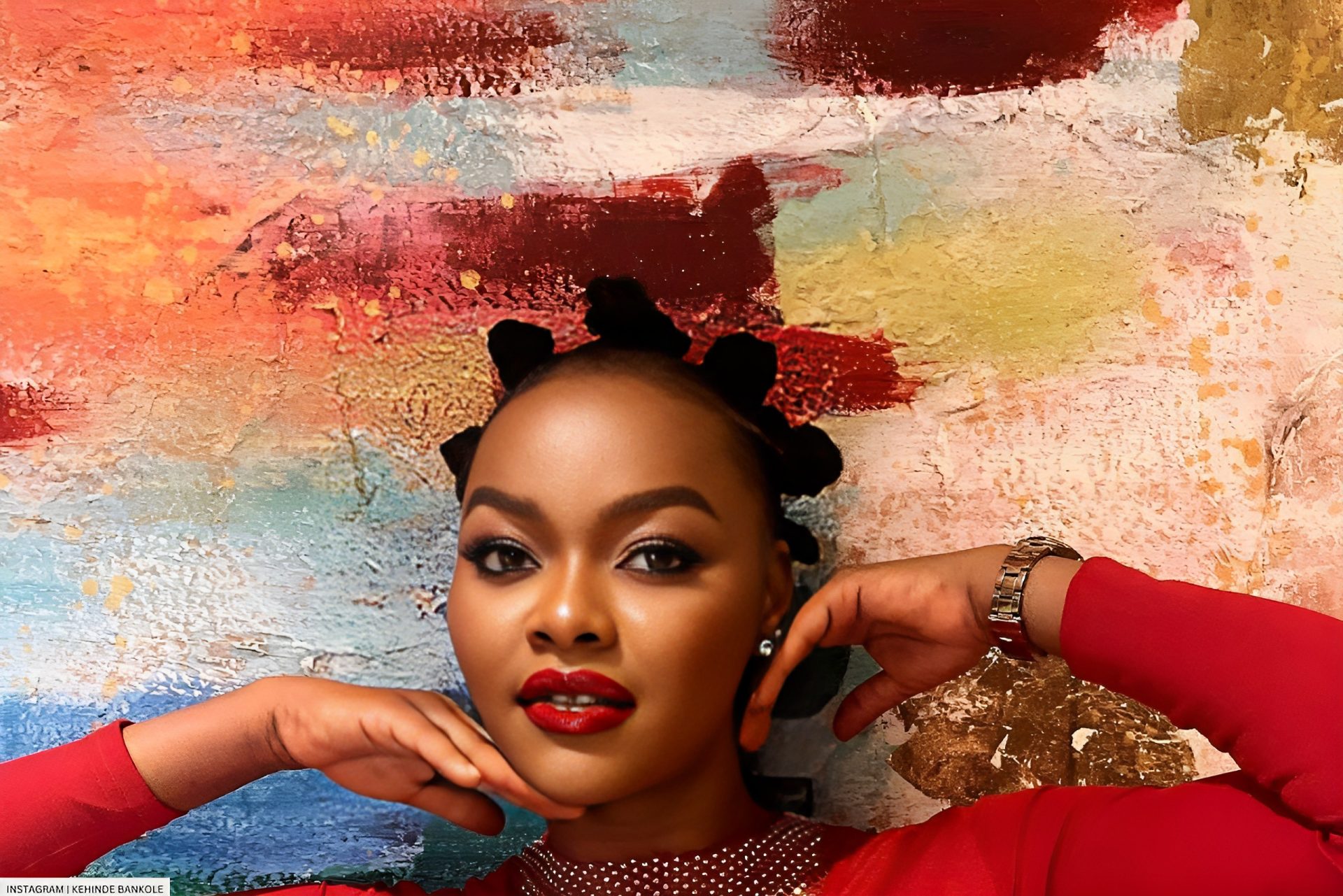 Kehinde Bankole’s Mini Gown Has A Crotch High Slit