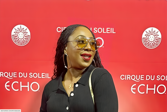 Dakore Egbusan Effortlessly Rocks Snake Leather Boots