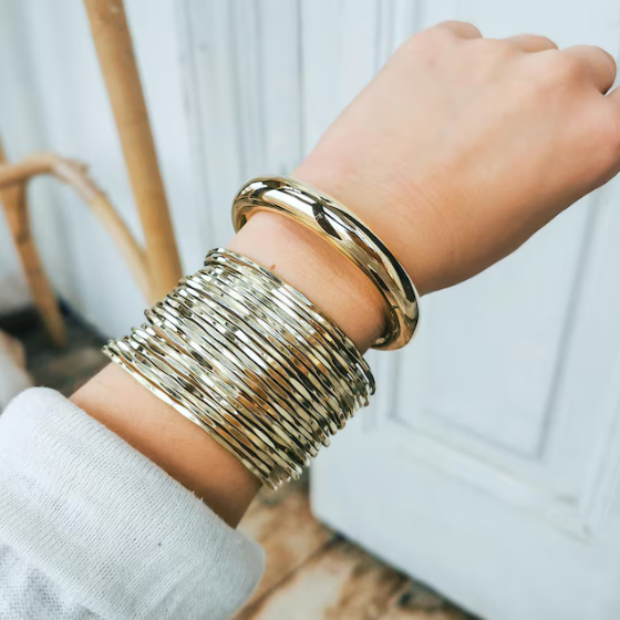 Wire-wrapped cuff bracelet