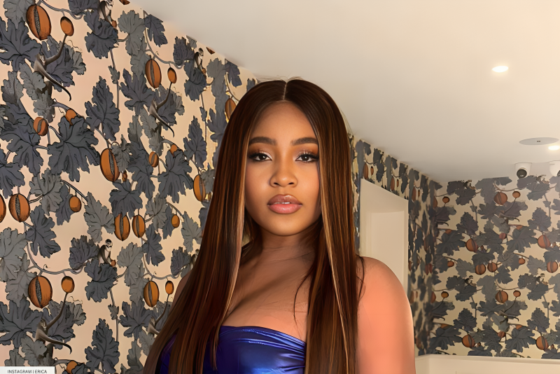 Erica Dazzles In Royal Blue