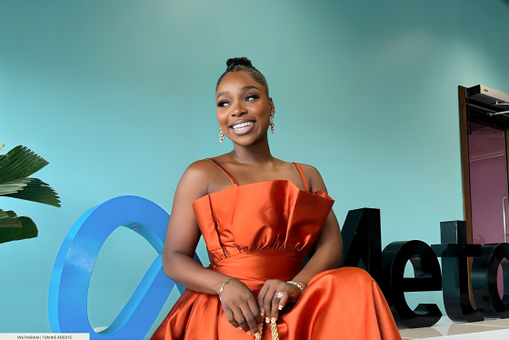 Tomike Adeoye All Glammed Up For The Premiere Of Movie "Ajosepo"