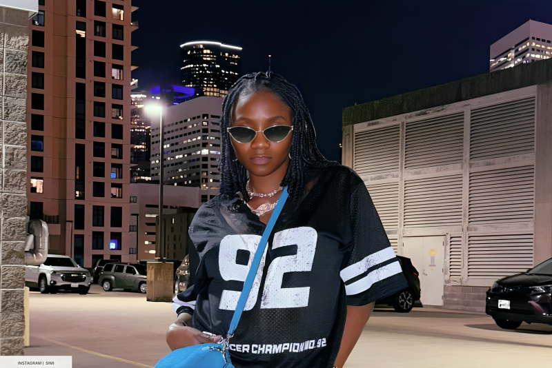 Simi Wore White Flair Dress for Her Birthday