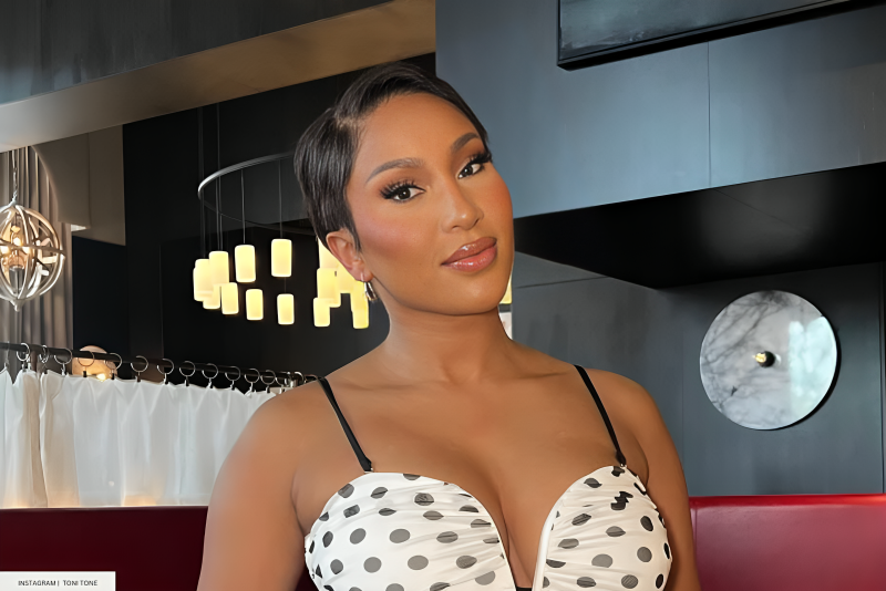 Toni Tone Looks Gorgeous In Polka Dots