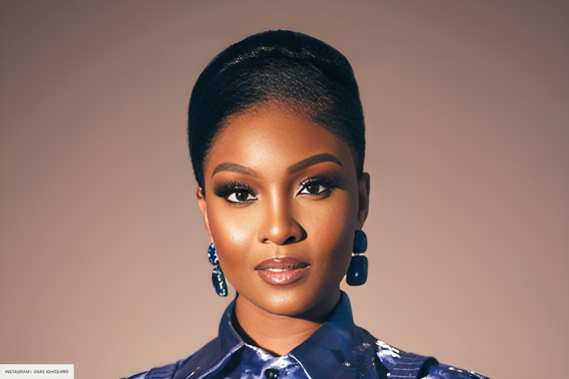 Osas Ighodaro Looking Gorgeous In Blue At The Times 100 Gala