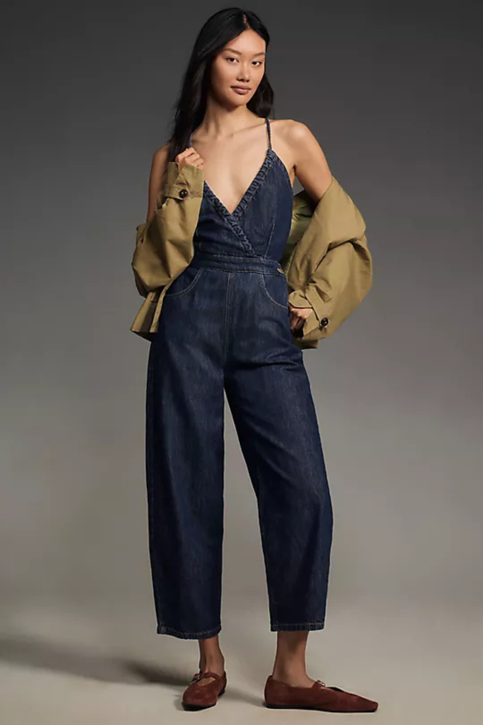 Ética Birdie Denim Halter Jumpsuit