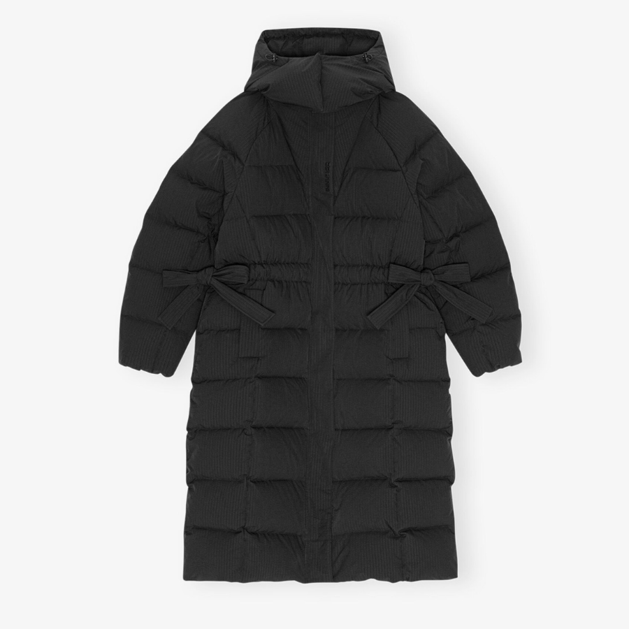 Black Tech Puffer Coat