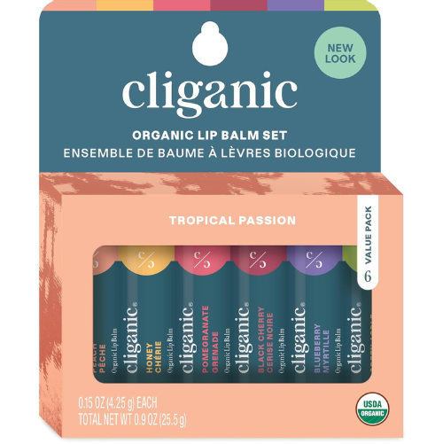 Cliganic Organic Lip Balm Set