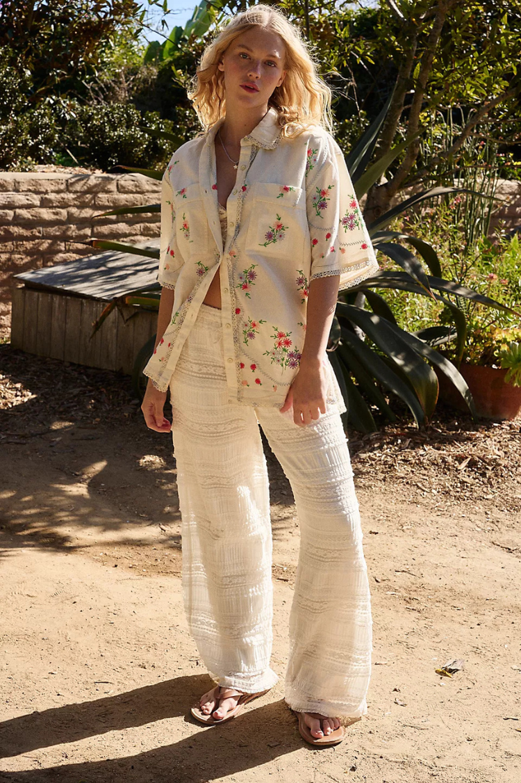 White Wide Leg Trouser