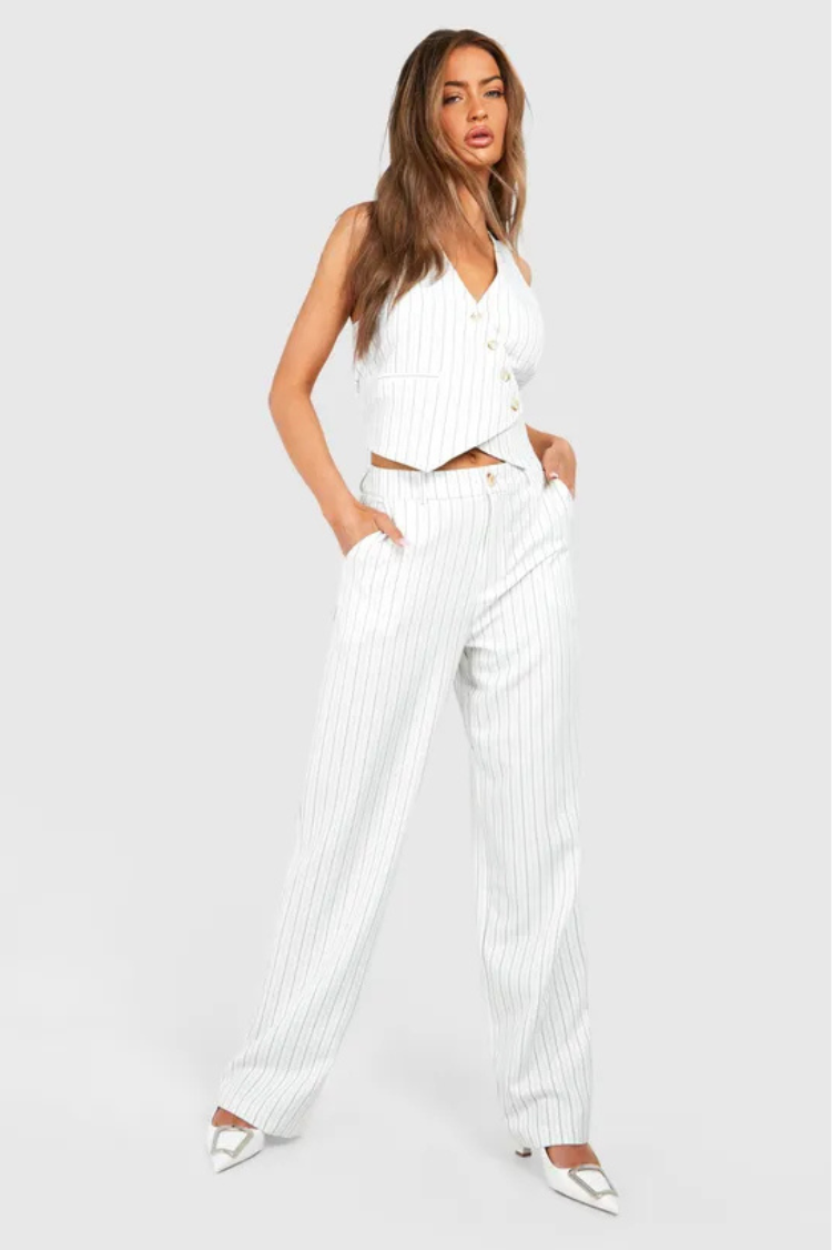 White Wide Leg Trouser