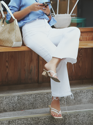 White Wide Leg Trouser