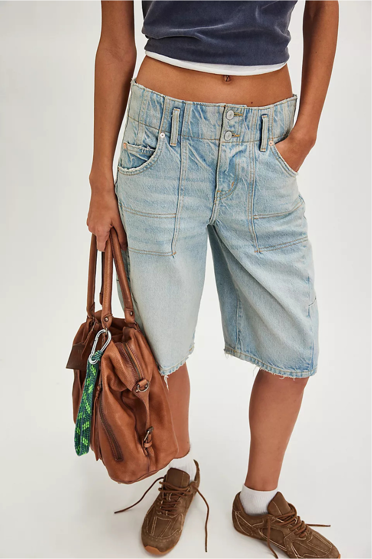 Denim shorts trends 2025 women's