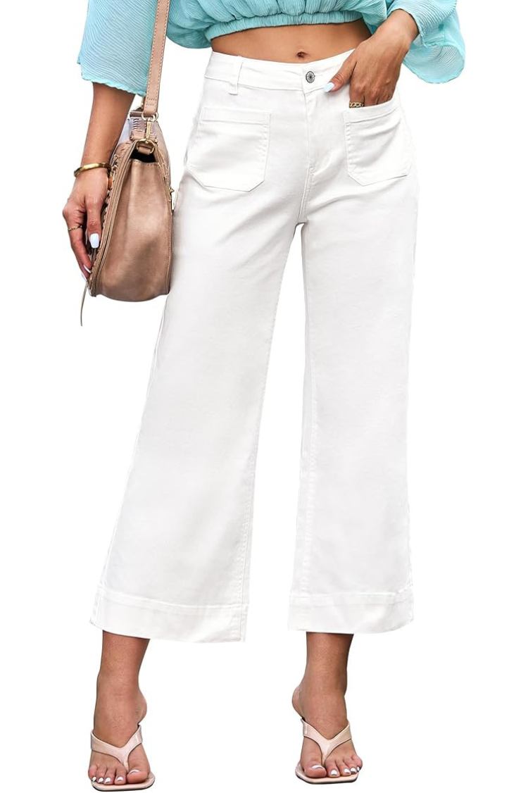 White Wide Leg Trouser