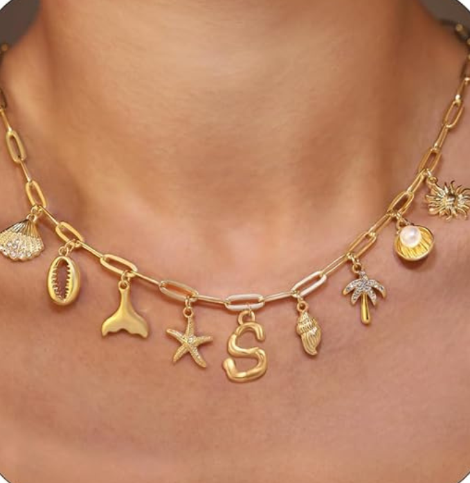 Jalzempl Initial Charm Necklace