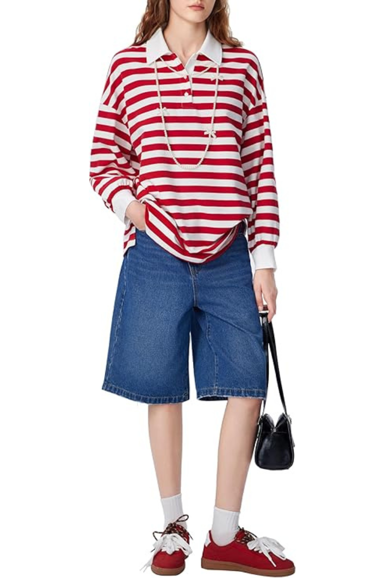 CIDER Striped Long Sleeve Shirt