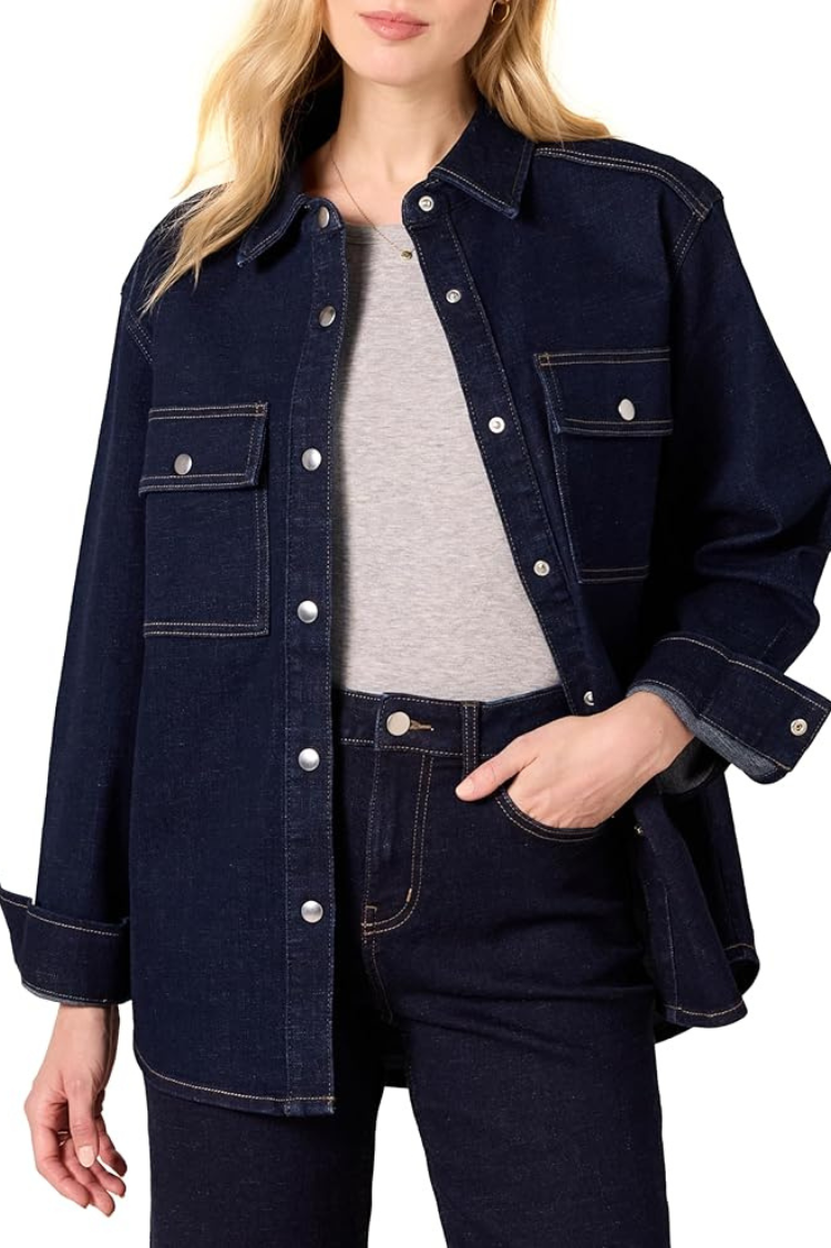 Amazon Essentials Oversized-Fit Denim Shirt Jacket