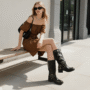 Women’s Black Moto Boots
