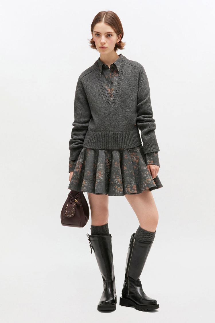 Dark Grey V-neck Jumper