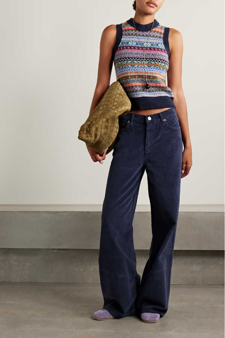 Suzie Kondi Tupos intarsia cashmere sweater vest