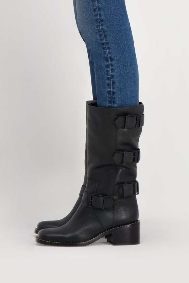 Women’s Black Moto Boots