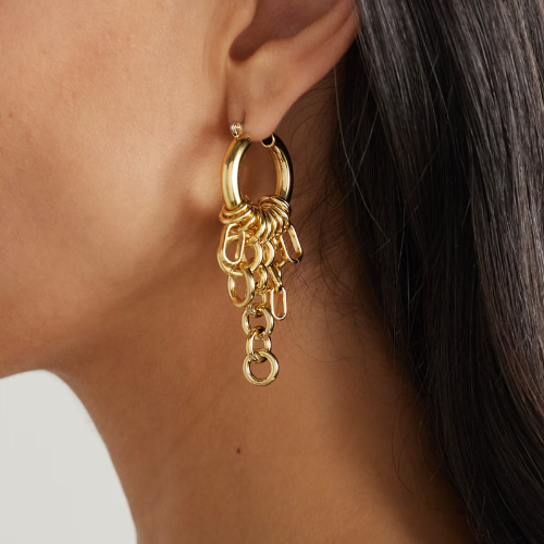 Laura Lombardi Sabbia Gold-Plated Hoop Earrings