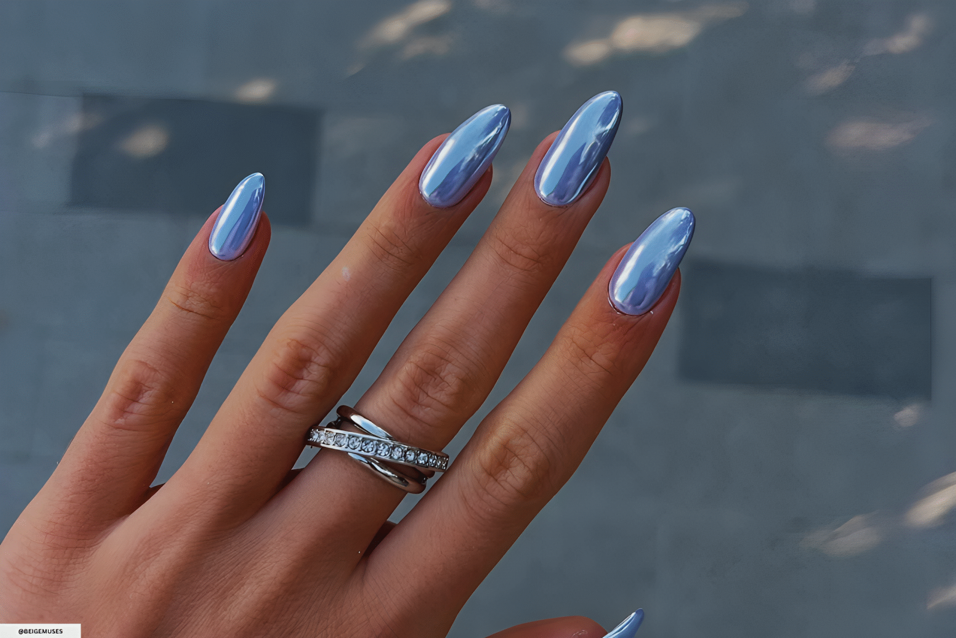 Icy Blue Nails