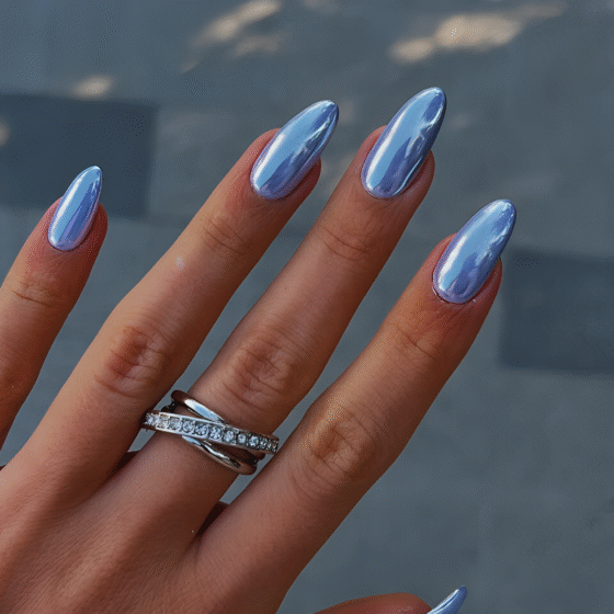 Icy Blue Nails