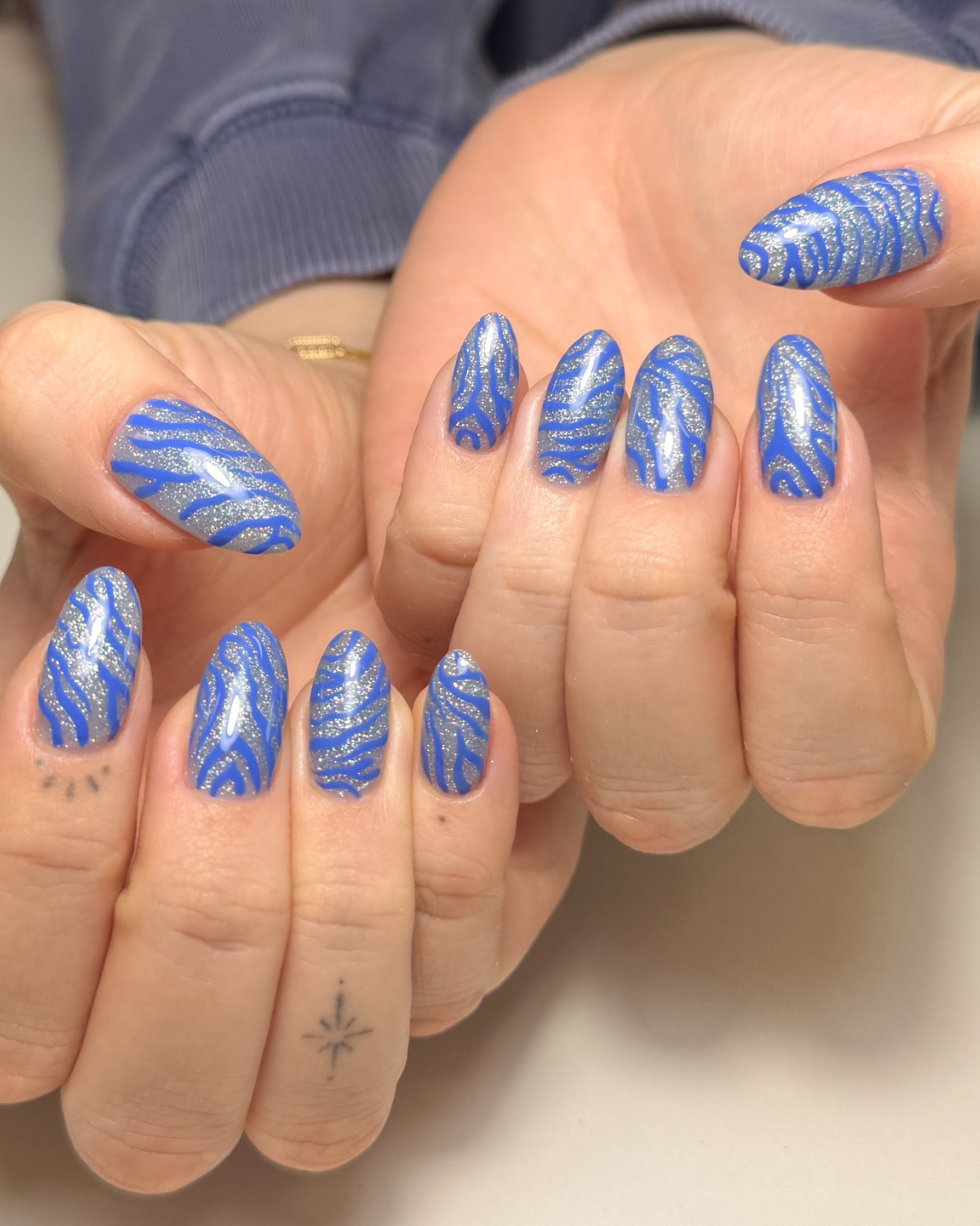 Icy blue nails Designs