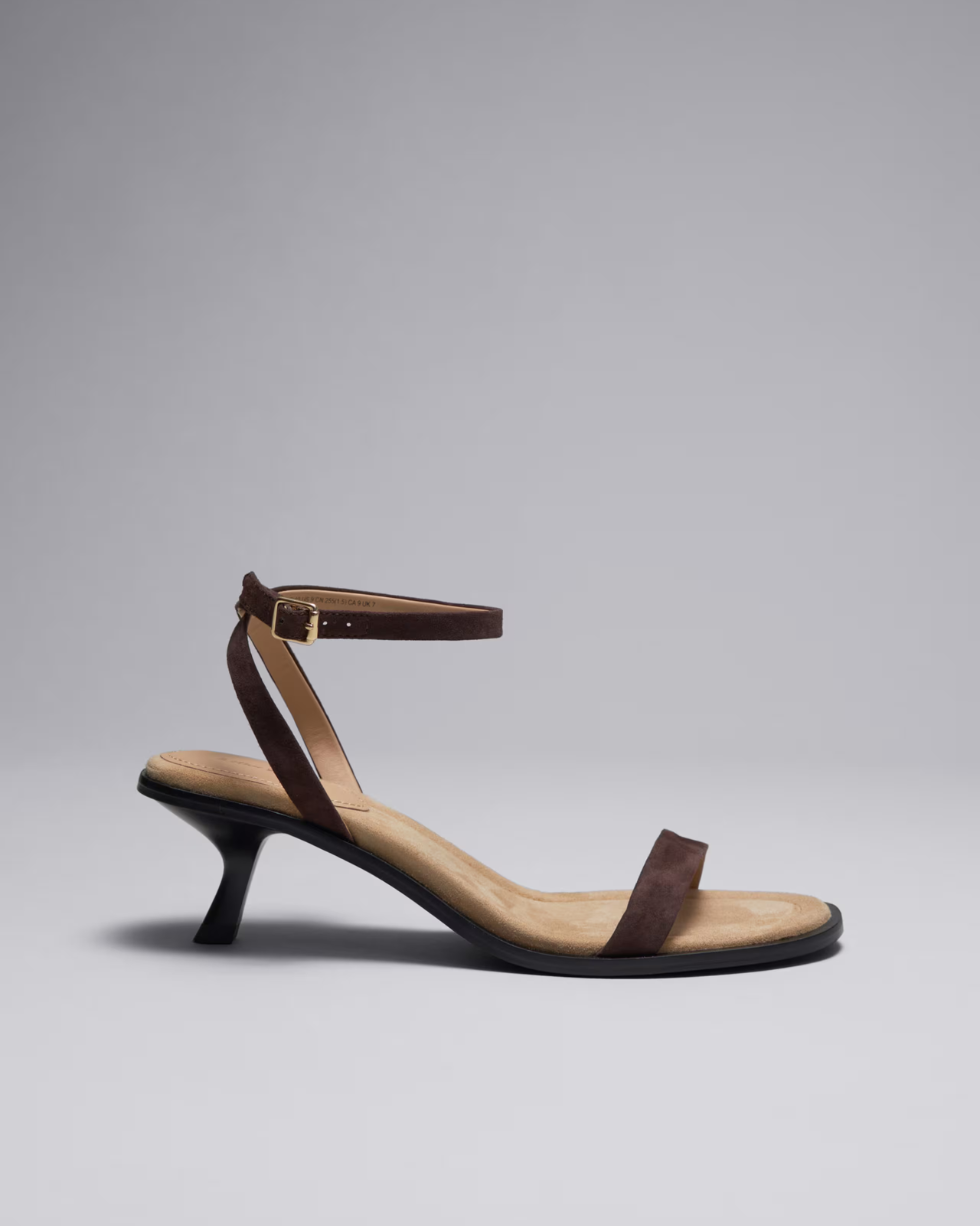 & Other Stories Kitten Heel Leather Sandals