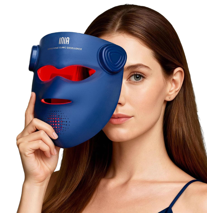 INIA Glow 4D Wireless Red Light Therapy Mask for face