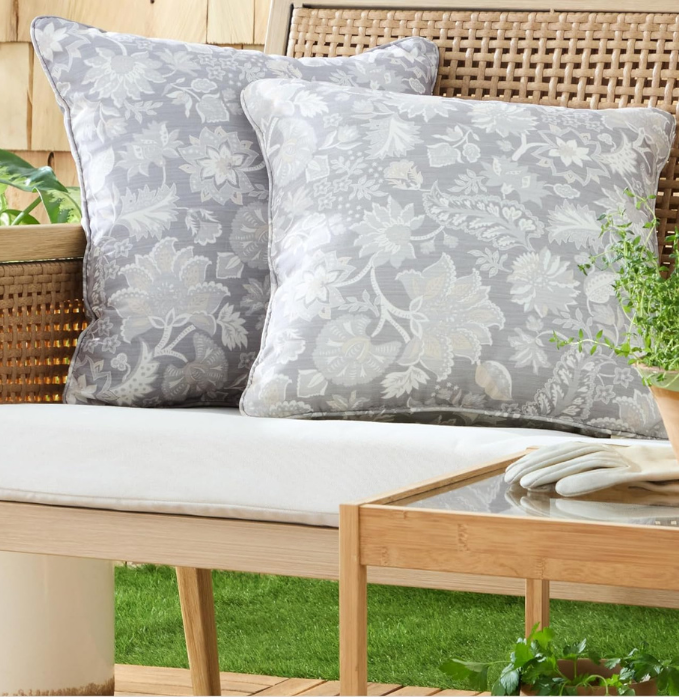 Distressed Jacobean Decorative Pillow