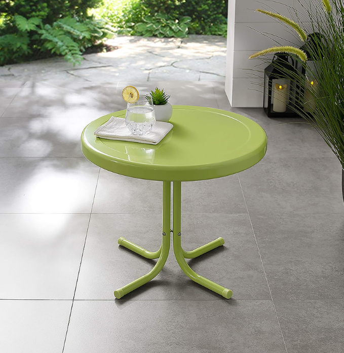 Crosley Retro Metal Outdoor Side Table