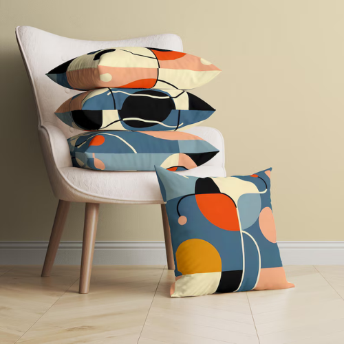 Mirò-Inspired Geometric Abstract Covers