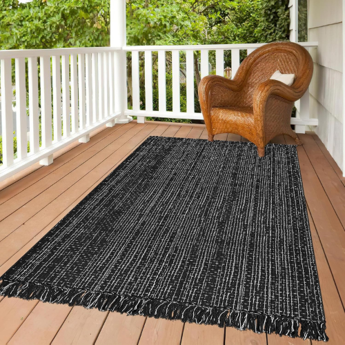 Washable Cotton Outdoor Tassel Rug