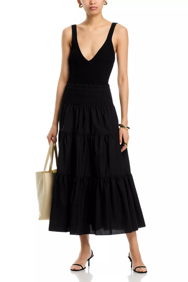 Black maxi skirt outfit