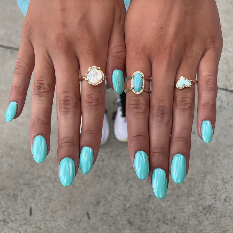 Teal Nail Are Trending for summer