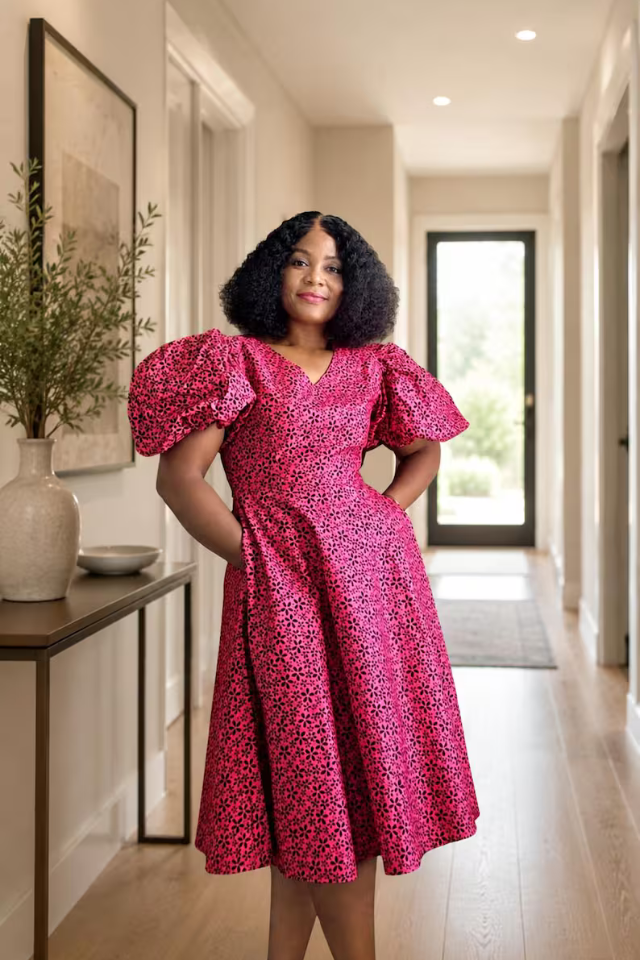 Ankara midi dress