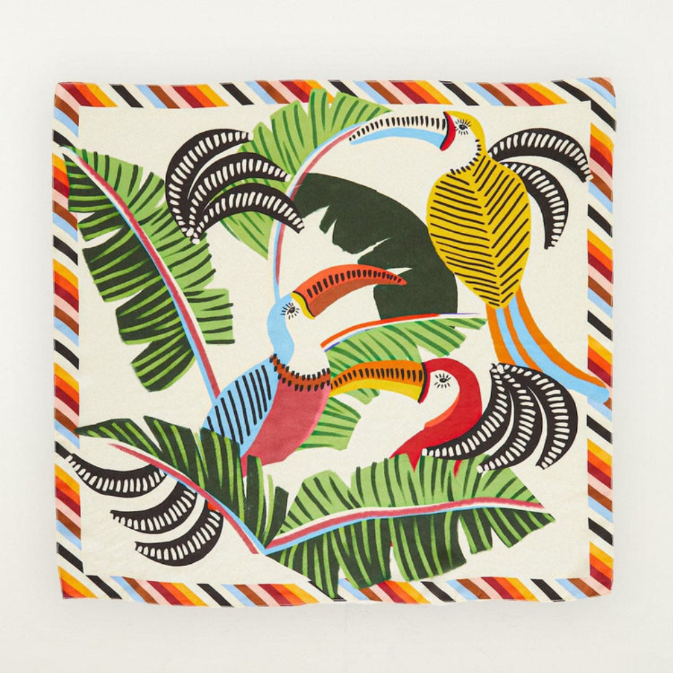 Toucan with Foliage Scarf